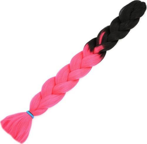  Afrika Örgülük Sentetik Ombreli Saç 100 Gr. - Siyah / Neon Pembe