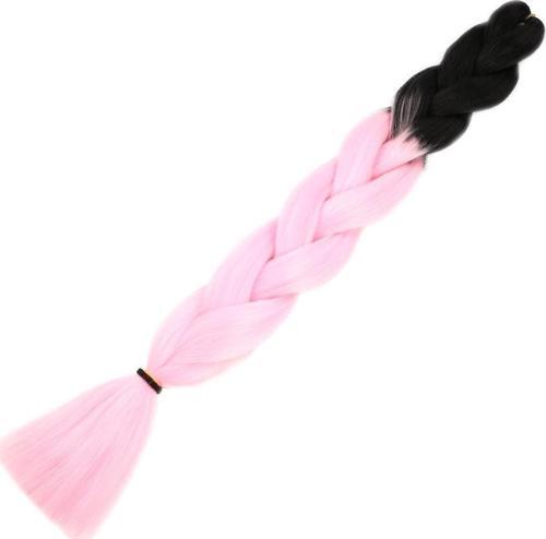  Afrika Örgülük Sentetik Ombreli Saç 100 Gr. - Siyah / Şeker Pembe