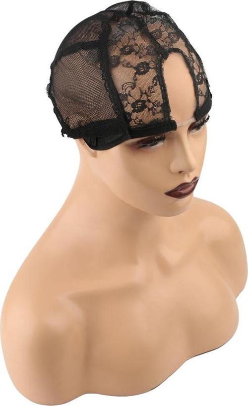  Küçük U Lace Tül Peruk Dikim Filesi - Siyah