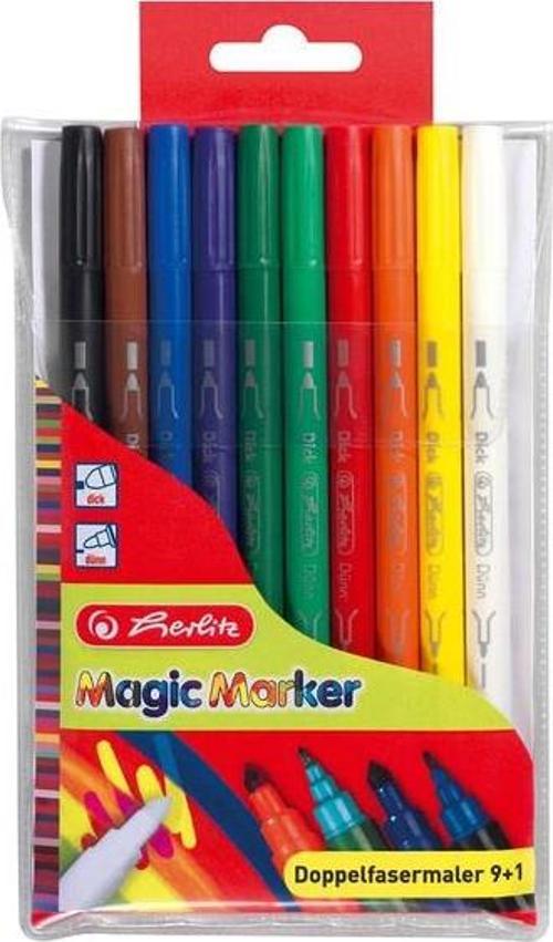 Herlitz Keçeli Kalem Çift Taraflı 10'lu 408