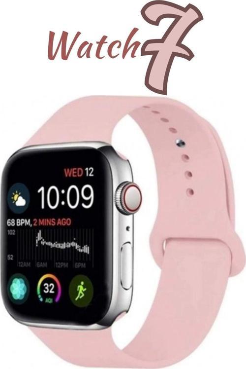 Watch 7 Serisi Bluetooth Bildirim Arama Smart Watch Rose Gold Saat