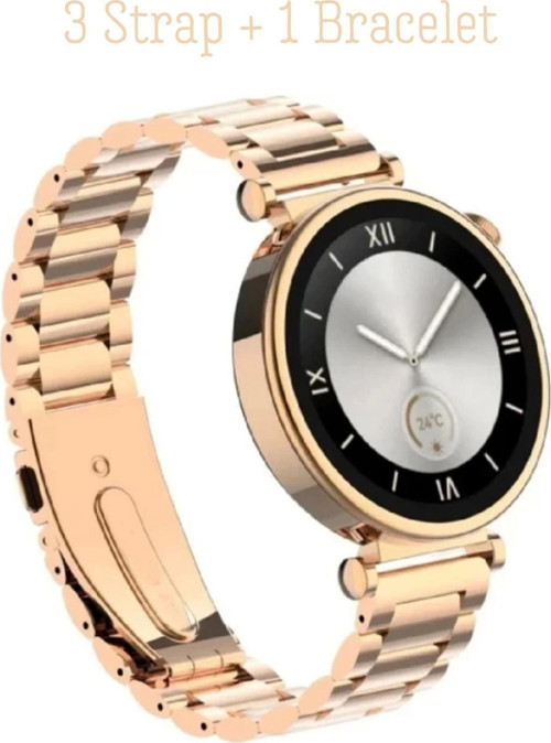 Amoled Ekran 41MM Android İos HarmonyOs Uyumlu 3 Kordonlu Bileklik Hediyeli