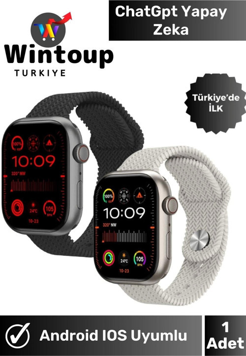 Honor&Poco&Oppo Uyumlu Chatgpt Yapay Zeka Tam Amoled Ekran Akıllı Saat Smart Watch