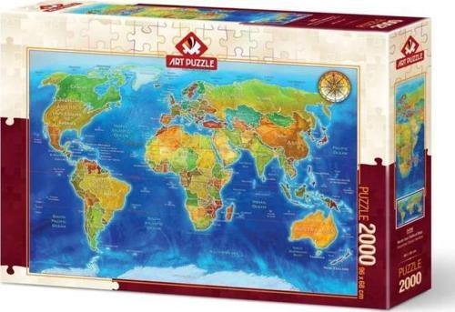 Jeopolitik Dünya Haritası - 2000 Parça 5496