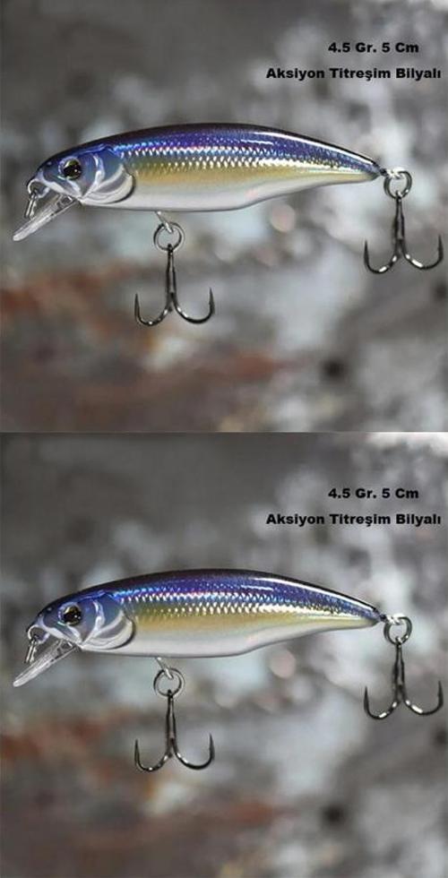 2 Adet 4.5Gr. Rapala Lures JigYem Yapay Suni Yem Turna Levrek Alabalık Yem Maket Balık