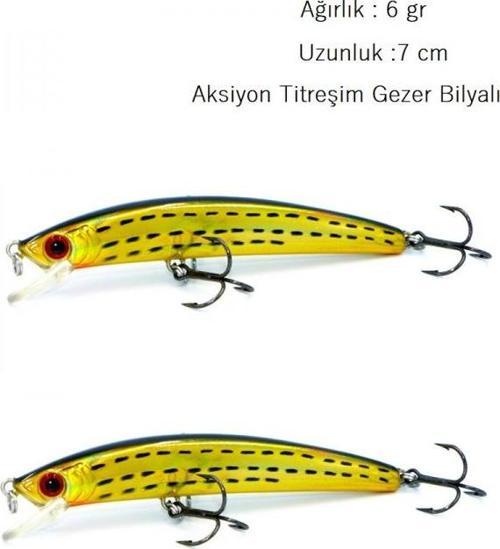 2 AdetRapala LuresSuni Yem  6 Gr.7cm Turna Levrek Rapala LüferAilesi JigYem YapayYemi