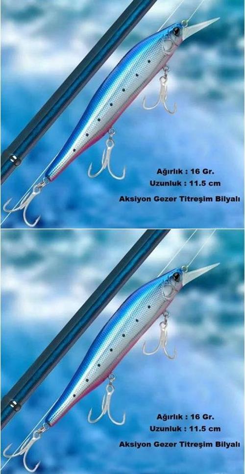 2Adet 16Gr.Rapala Lures Yapay Suni Yem Turna Levrek Lüfer Ailesi Rapala Lrf Yem