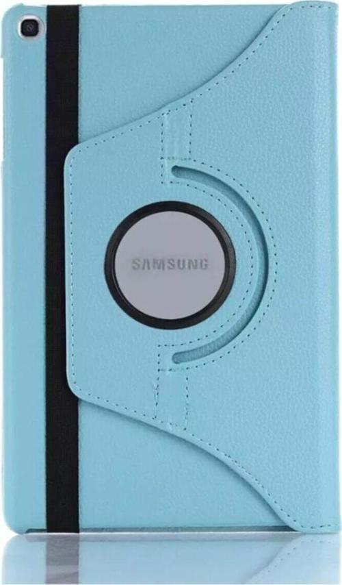 Samsung Tab A7 T500 T505 Kılıf 10.4 360 Standlı Dönebilen Tablet Kılıfı Mavi +Tablet Tutucu Hediye