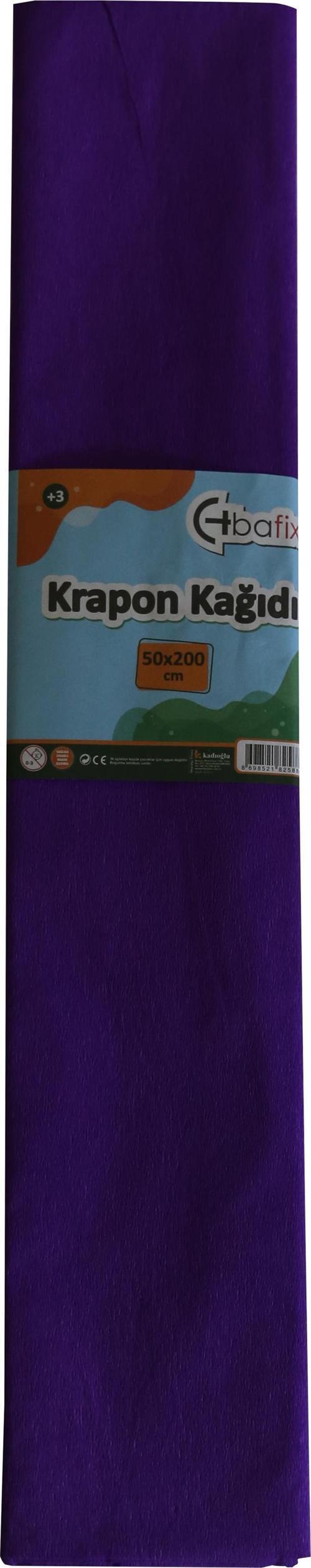 Krapon Kağıdı 50x200 CM Mor Krapon Kağıdı 10 Lu Paket