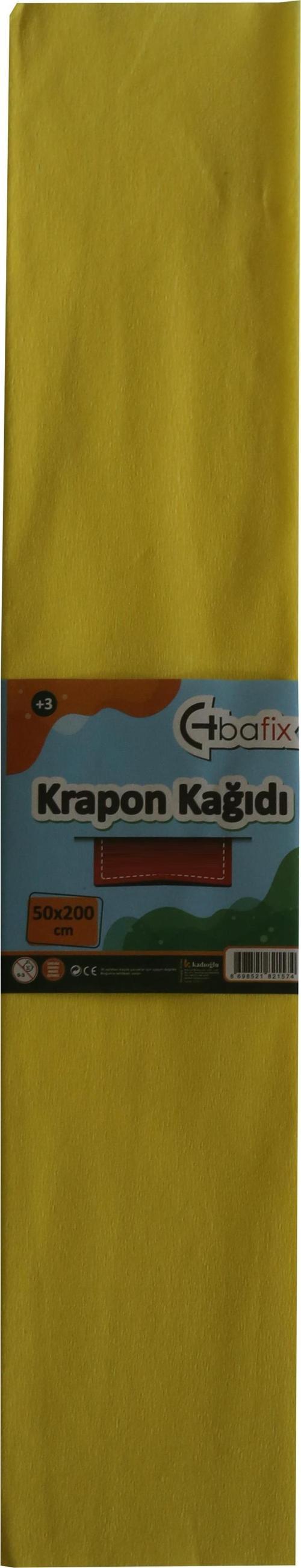 Krapon Kağıdı 50x200 CM Sarı Krapon Kağıdı 10 Lu Paket
