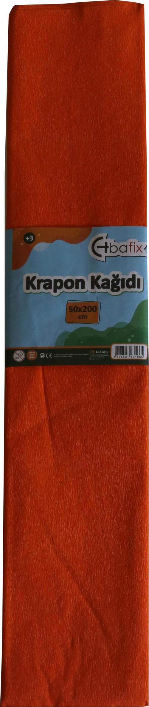 Krapon Kağıdı 50x200 CM Turuncu Krapon Kağıdı 10 Lu Paket
