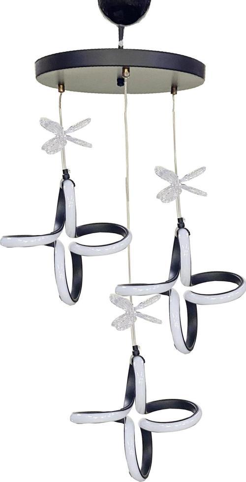 Buse Led Avize 3lü Sarkıt Model Avize Siyah