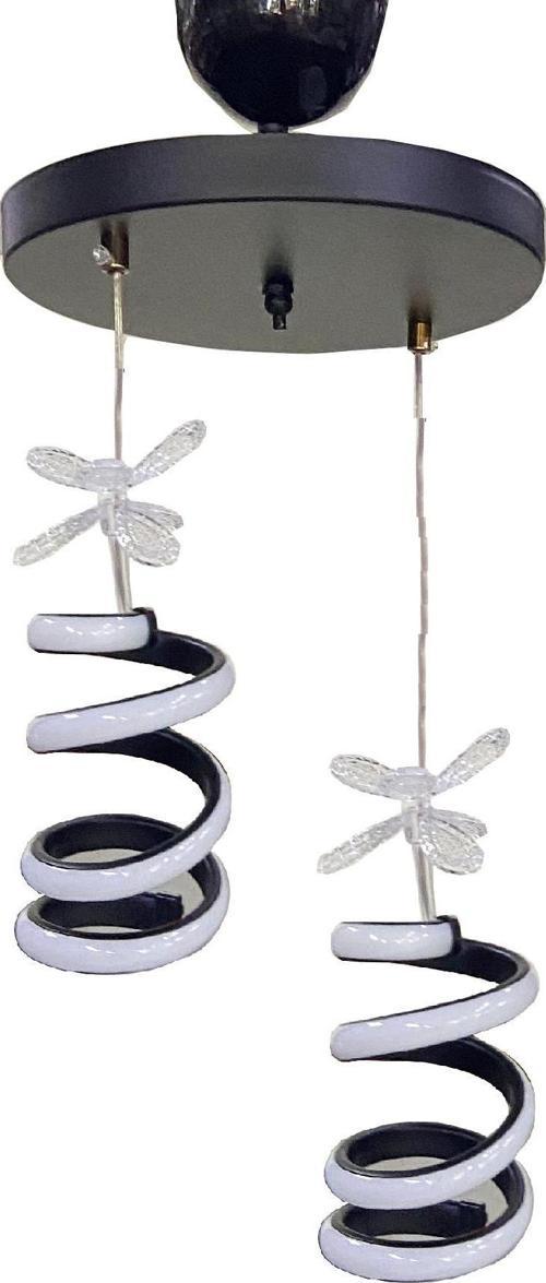 Rüzgar Led Avize 2Li Sarkıt Model Avize Siyah