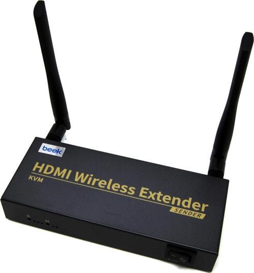 HDMI KVM Kablosuz Sinyal Uzatma Cihazı, Verici (Sender) ve Alıcı (Receiver) Birim dahil, 200 me