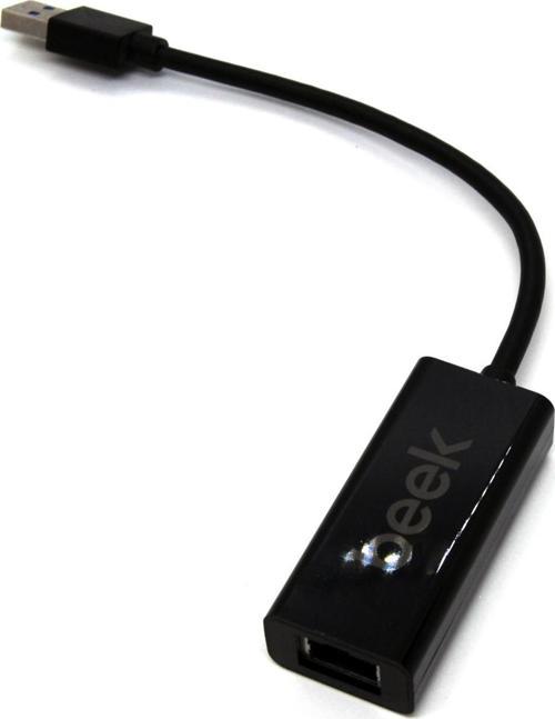USB 3.0 Gigabit Ethernet Adaptörü, 1 x 10/100/1000 RJ45 Dişi Yuva, USB-A Erkek Konnektör  (bilg