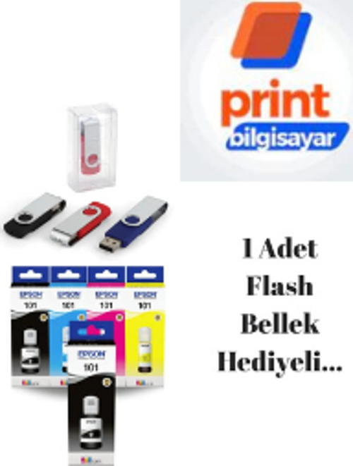 Epson 101 / L4150 Orjinal Mürekkep Takımı +1 Siyah Hediyeli Flash Usb Bellek Hediyeli