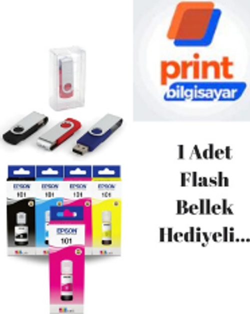 Epson 101 / L4160 Orjinal Mürekkep Takımı +1 Kırmızı Hediyeli Flash Usb Bellek Hediyeli