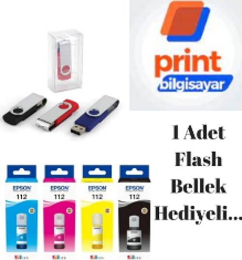 Epson 112 / L6580 Orjinal Mürekkep Takımı Flash Usb Bellek Hediyeli