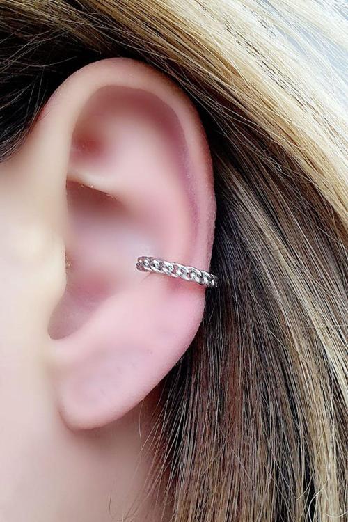 925 ayar Gümüş Sıkıştırmalı kıkırdak Earcuff Küpe