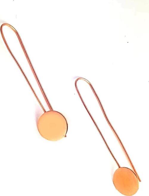 İtalyan tasarımı gümüş üzerine rose altın kaplama sallantılı küpe