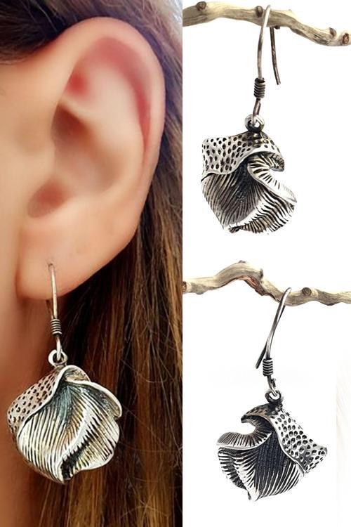 Tasarım 925 ayar Gümüş Bohem Küpe