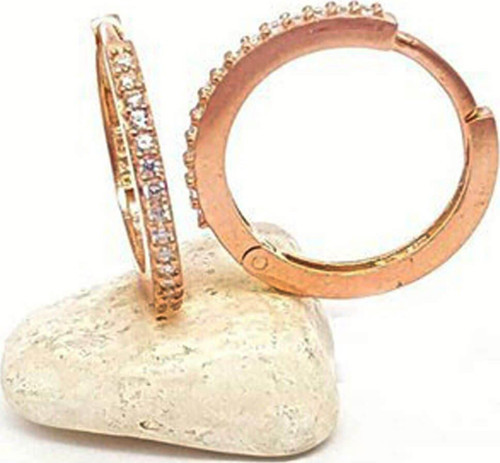 rose gold gümüş halka küpe