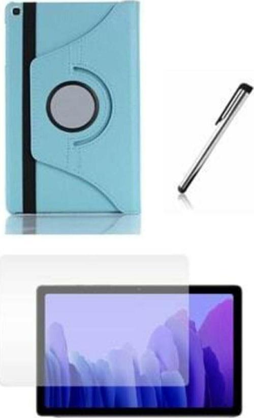 Galaxy Tab A7 Sm T500 T505 T507 Uyumlu Dönebilen Tablet Kılıfı + Ekran Koruyucu + Kalem
