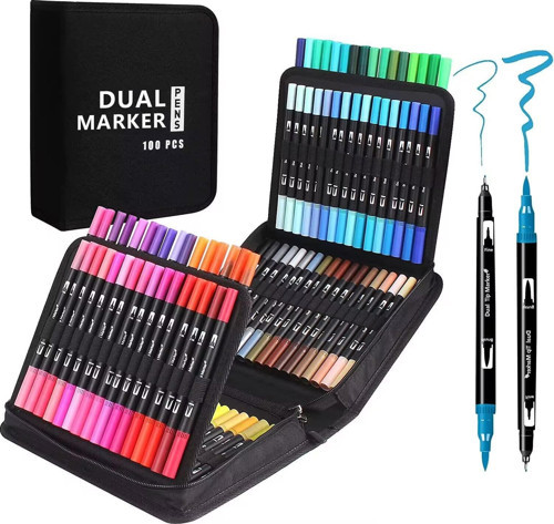 Valkyire Dual Marker 100 Adet Marker Art Kalem Seti