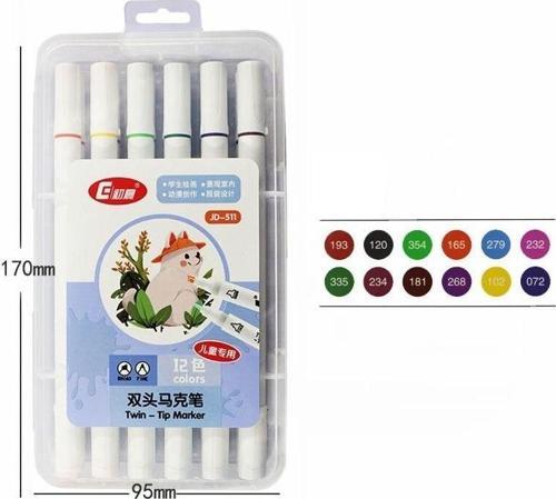 12 Adet Slim Marker Kalem Seti