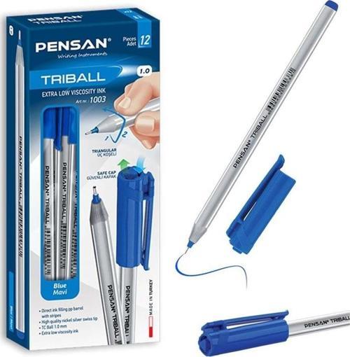 Tükenmez Kalem Triball 1.0 MM Bilye Uç Turkuaz 12 Lİ 1003