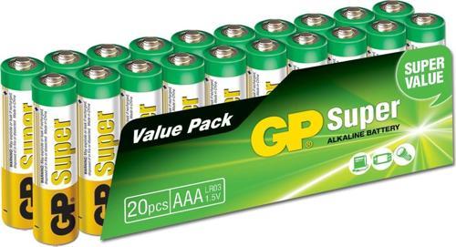 Süper Alkalin LR03 AAA Boy İnce Kalem Pil 20li Paket GP24A-2VS20