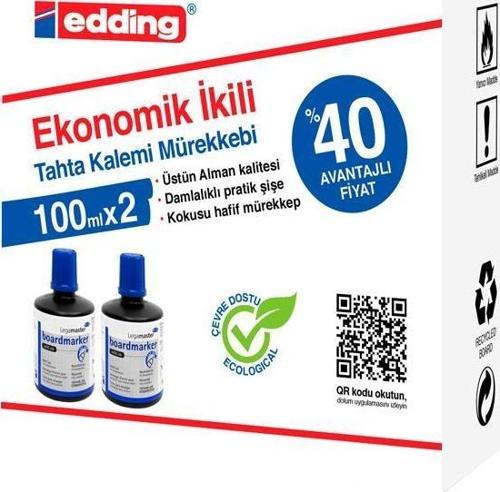 Legamaster Ekonomik Tahta Kalem Mürekkebi 2li 100ml Mavi 1199 03