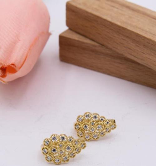 14 Ayar Altın Küpe J Klips Kadın Küpe LKKP1116