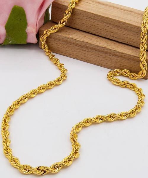 14 Ayar Altın Zincir 4 mm Halat Zincir 80 cm uzunluk Kadın Kolye LKZNC1049