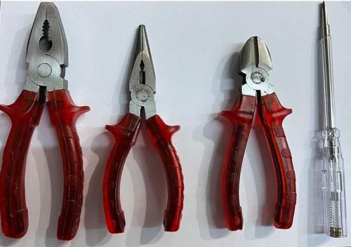 8 Mm Pense-6 Mm Yankeski-6 Mm Kargaburnu 3 Lü Set Pense Seti+Elektrik Kontrol Kalemi