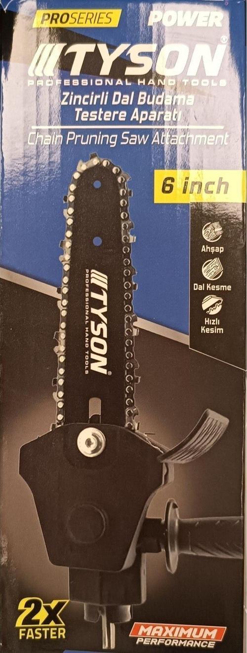 Zincirli Dal Budama Testere Aparatı (18 Bıçaklı) 6-13 Mm Madrenli Matkaplar Için