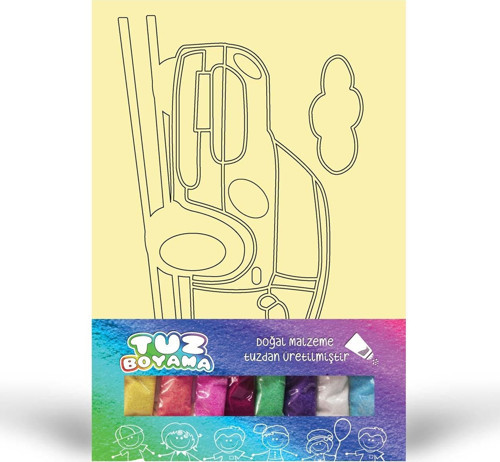 Cooper Araba Tuz Boyama Oyunu, Eğitici Aktivite, Kum Boyama Oyunu