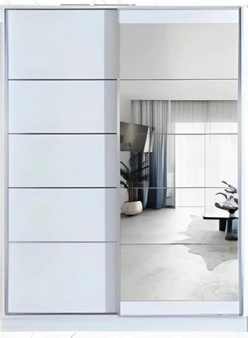 Efes 160 X 59 X 212 Sürgülü Dolap-beyaz-aynalı