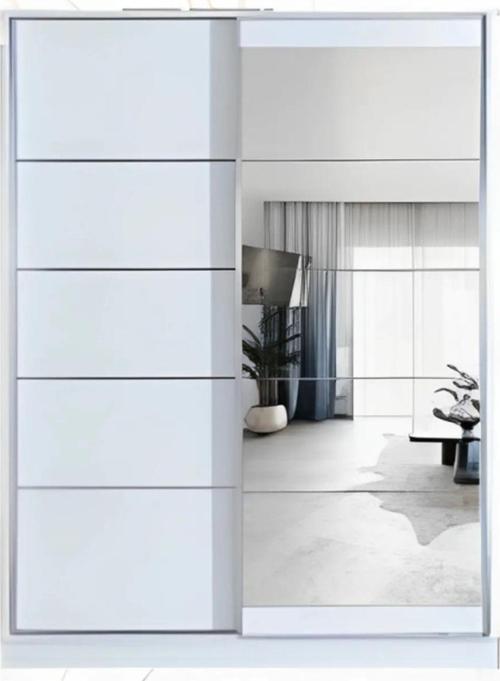 Efes 180 X 59 X 212 Sürgülü Dolap-beyaz-aynalı
