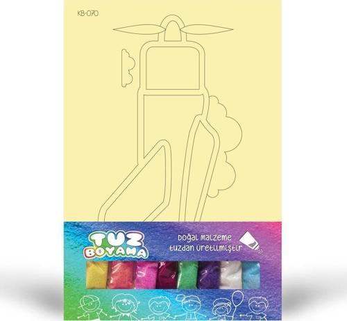 Uçak-1 Tuz Boyama Oyunu, Eğitici Aktivite, Kum Boyama Oyunu