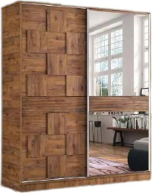 Pamukkale 140 X 59 X 212 Sürgülü Dolap-ceviz-aynalı