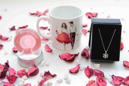 Deniz Anası Cam Küre Kar Tanesi Kolye Always And Forever Kupa Sevgiliye Hediye