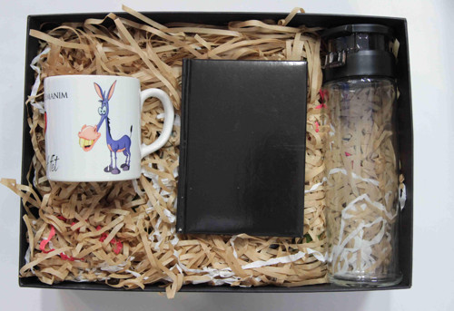 Özür Dilerim Hediyesi Beni Affet Kupa Siyah Defter Cam Termos