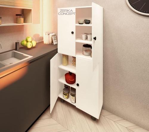 Mobilyahome 6 Raflı Çok Amaçlı Dolap 50 Cm %100 Mdf