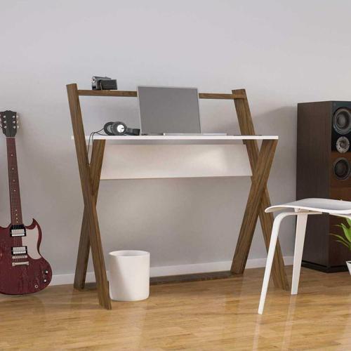 Concept Çalışma Masası, Oyuncu Masası, Ofis Masası Ceviz-Beyaz