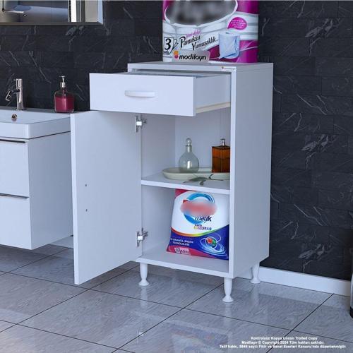 Emir 35 X 88 X 32,5 Cm Kapaklı Ve Çekmeceli Çok Amaçlı Banyo&Mutfak Dolabı