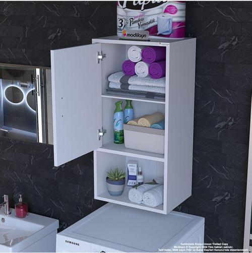Şile 45 X 85 X 32,5 Cm Makine Üstü Asma Ve Çok Amaçlı Banyo Dolabı