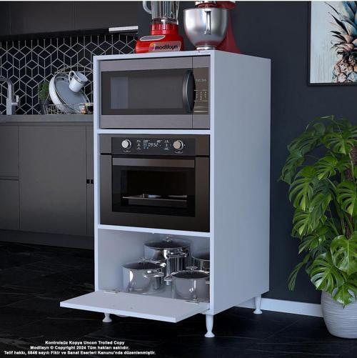Silva 59,6 X 119,2 X 56 Cm Büyük Geniş Yüksek Derin Mini Midi Mikrodalga Fırın Dolabı