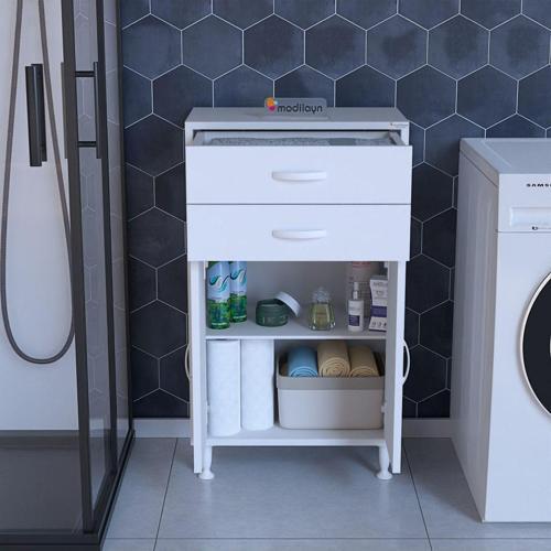 Soft 55 X 99,5 X 32,5 Cm Çift Çekmeceli Çok Amaçlı Banyo & Mutfak Dolabı