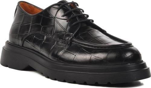 Premium 187 Siyah Kroko Hakiki Deri Erkek Klasik Ayakkabı